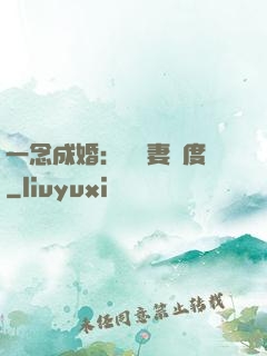 一念成婚：爺寵妻無度