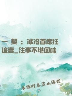 一紙契約：冰冷首席狂追妻