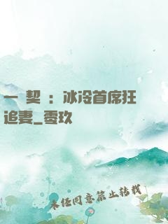 一紙契約：冰冷首席狂追妻
