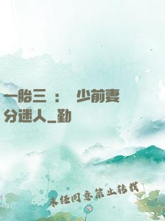 一胎三寶：陸少前妻過分迷人