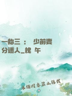 一胎三寶：陸少前妻過分迷人
