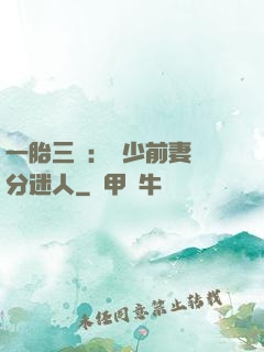 一胎三寶：陸少前妻過分迷人