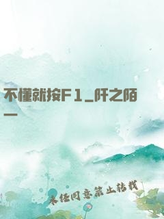 不懂就按F1