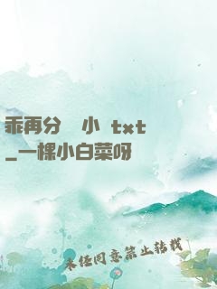乖再分開點小說txt