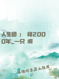 人生回檔：巔峰2000年