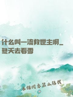 什么叫一流救世主啊