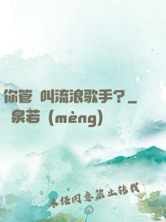 你管這叫流浪歌手？