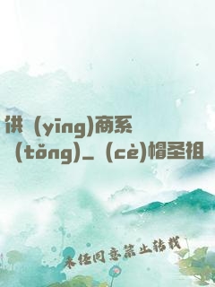 供應(yīng)商系統(tǒng)