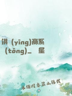 供應(yīng)商系統(tǒng)