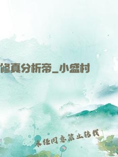 修真分析帝