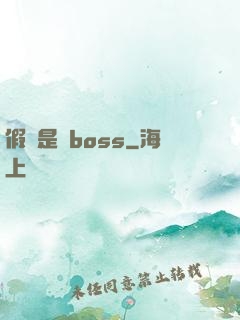 假裝是個boss