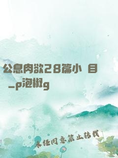 公息肉欲28篇小說目錄
