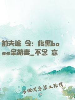 前夫追緝令：腹黑boss呆萌妻
