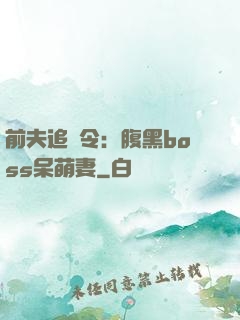 前夫追緝令：腹黑boss呆萌妻