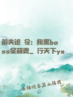 前夫追緝令：腹黑boss呆萌妻