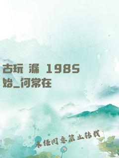 古玩撿漏從1985開始