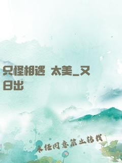 只怪相遇時太美