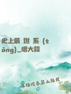史上最強燃燒系統(tǒng)