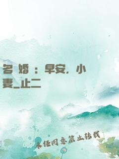 名門婚寵：早安，小鮮妻