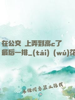 在公交車上弄到高c了最后一排