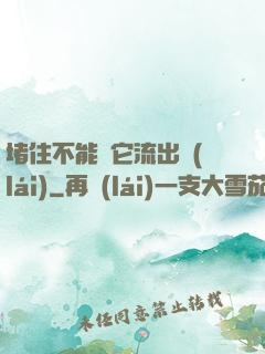 堵住不能讓它流出來(lái)