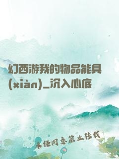 夢幻西游我的物品能具現(xiàn)