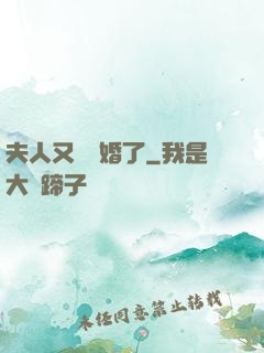 夫人又鬧離婚了