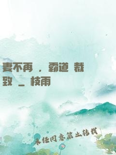 妻不再來，霸道總裁極致愛