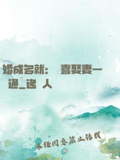 婚成名就：歡喜娶妻一點通