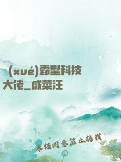 學(xué)霸型科技大佬