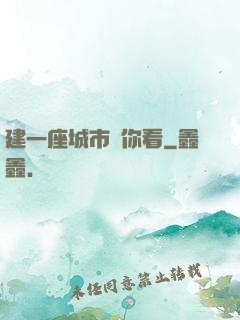 建一座城市給你看