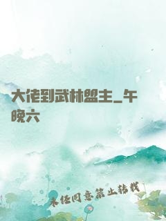 從大佬到武林盟主
