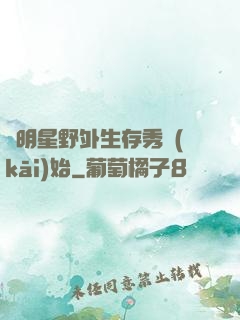 從明星野外生存秀開(kāi)始