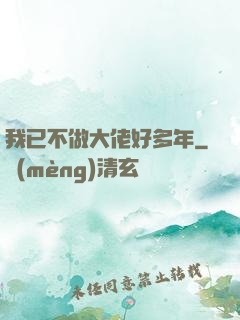 我已不做大佬好多年