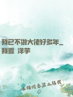 我已不做大佬好多年