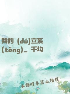 我的獨(dú)立系統(tǒng)