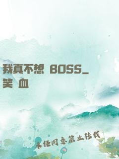 我真不想當BOSS
