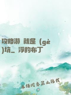 攻略游戲就是個(gè)坑