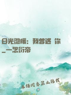 日光微暖：我曾遇見你