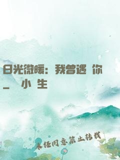 日光微暖：我曾遇見你