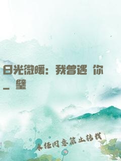 日光微暖：我曾遇見你