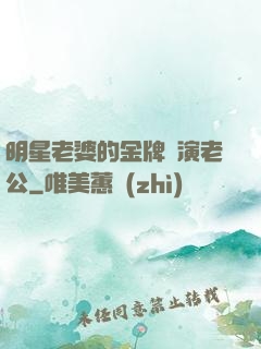 明星老婆的金牌導演老公