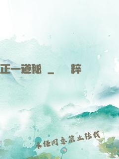 正一道秘聞