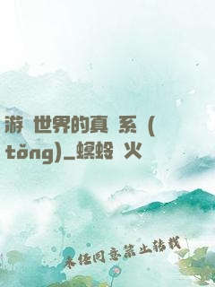 游戲世界的真實系統(tǒng)