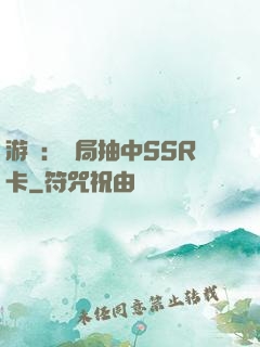 游戲：開局抽中SSR卡