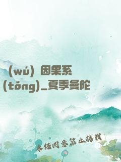 無(wú)雙因果系統(tǒng)