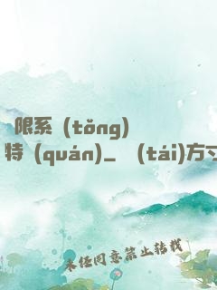無限系統(tǒng)特權(quán)