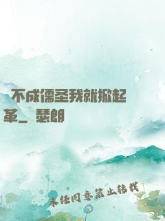 當不成儒圣我就掀起變革