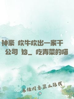 神豪從吹牛吹出一家千億公司開始