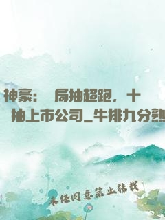 神豪：開局抽超跑，十連抽上市公司